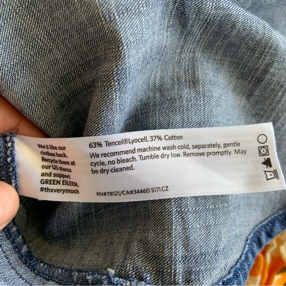 Eileen Fisher simple denim dress - Picture 6 of 12